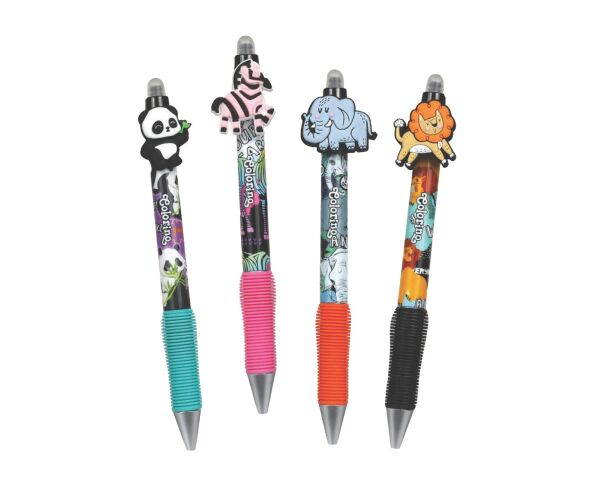 Gumovací pero Colorino ZOO s gumovým úchopem