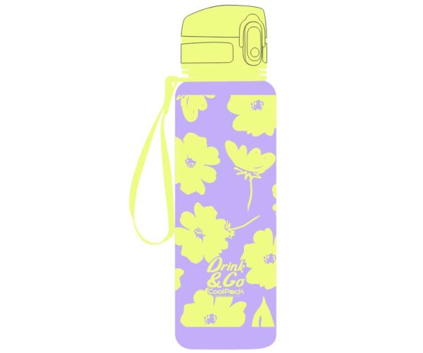 Láhev na pití 600 ml Brisk Flores LILA