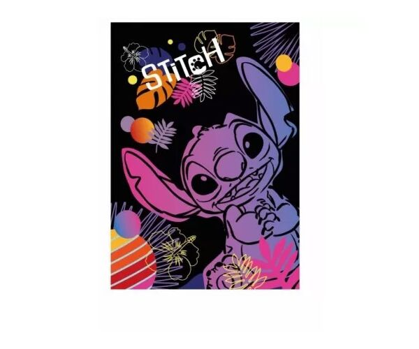 Sešit A5 32 listů Stitch black vzor 1 linka