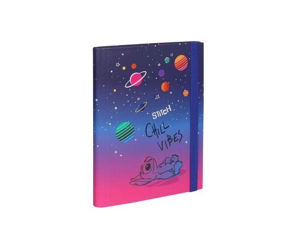 Desky na sešity A5 s širokou gumou - Stitch pastel vzor 1