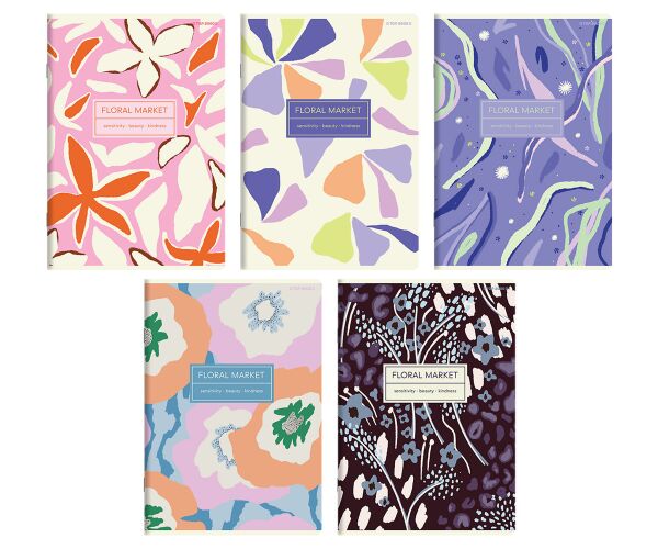 Sešit A5 60 listů FLORADELIC linkované