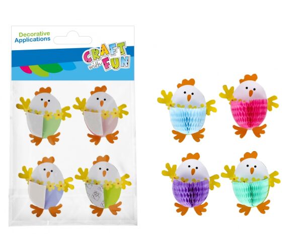 Samolepka HARM 3D - Kuřátka 4 ks