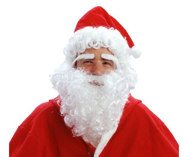 Párty paruka pro dospělé Mikuláš s bradou, vousy a obočím