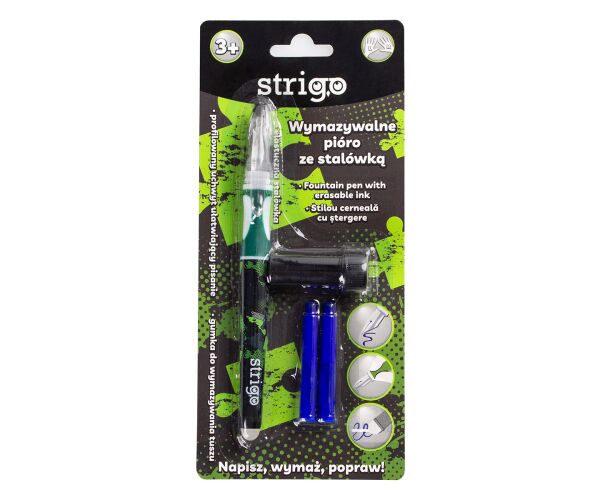 Gumovací pero na bombičky Strigo - tmavě zelené