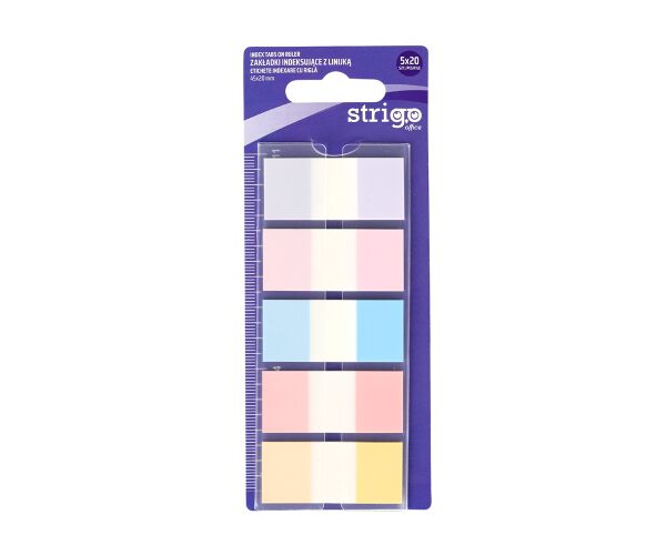 Samolepící záložky Strigo 100 ks s pravítkem