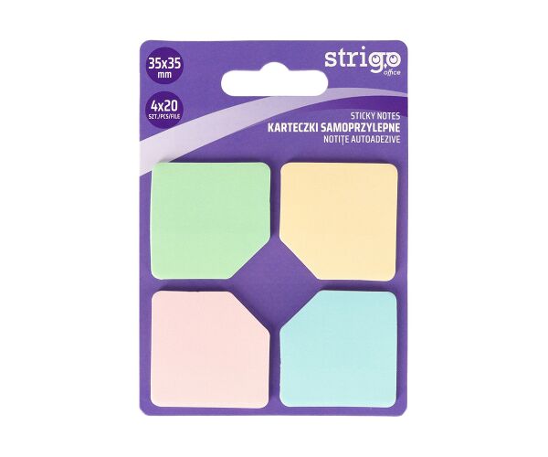Samolepící záložky Strigo 80 ks čtverečky