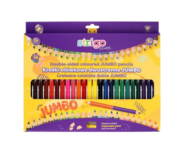 Pastelky trojhranné STRIGO JUMBO 24ks