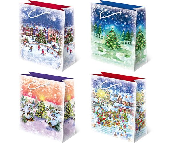 Vánoční papírová taška T-10L sestava 46
