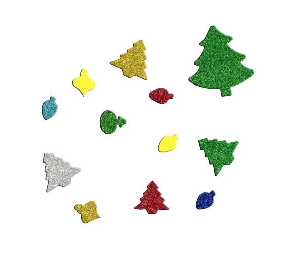 Vánoční samolepky - mix PVX03