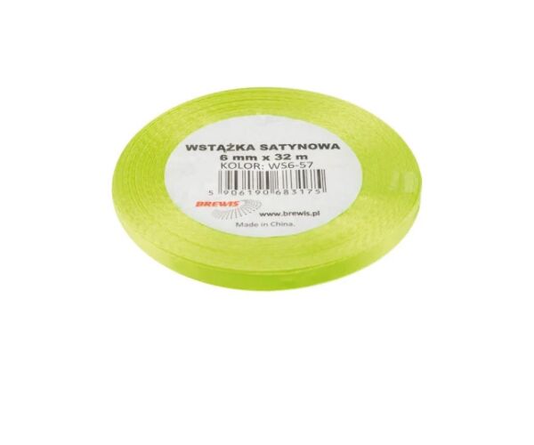 Atlasová stuha 06 mm zelená - 26