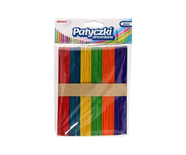 Dřívka barevná 14 cm 50 ks