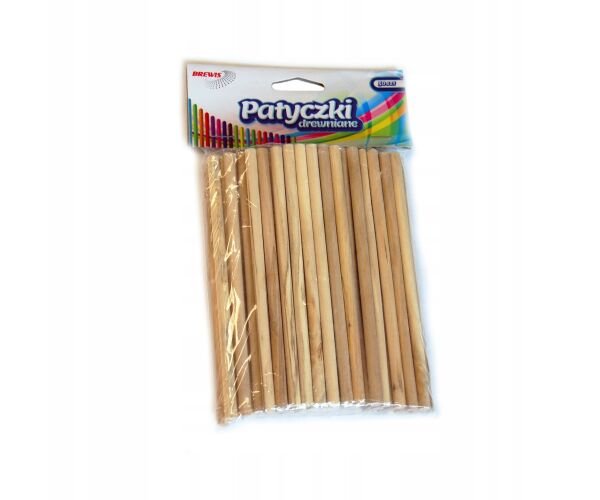 Dřívka natur kulatá 0,6 x 13,5 cm 50 ks