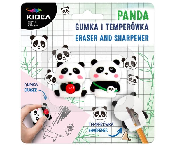 Pryž a ořezávátko na blistru - Panda