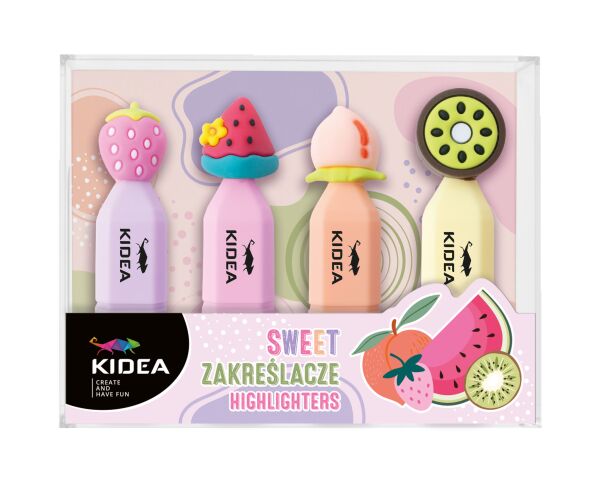 Zvýrazňovače sada 4 barev - Ovoce