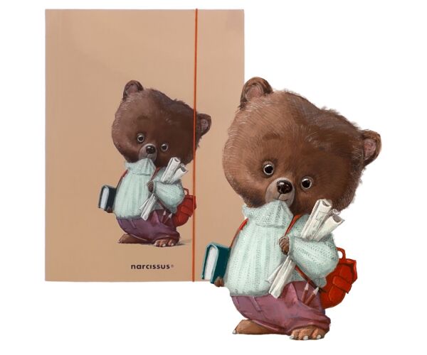 Desky s gumou A4 CUTE Medvěd