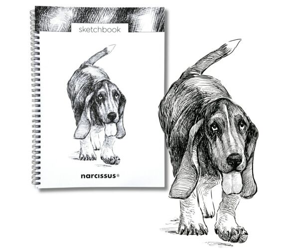 Skicovací notes A4 SP 60l čistý Baset