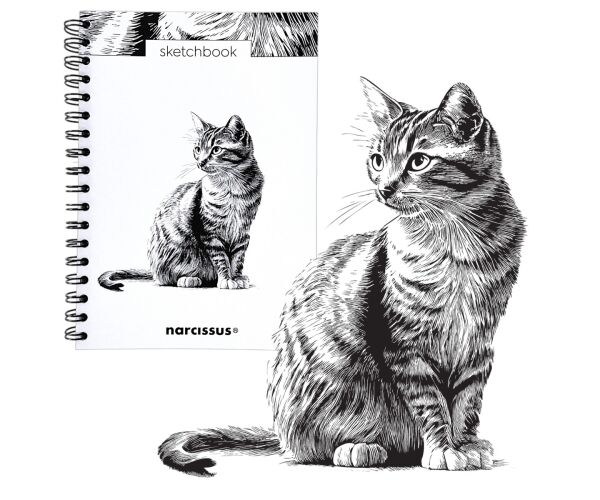 Skicovací notes B5 SP 60l čistý Kočka