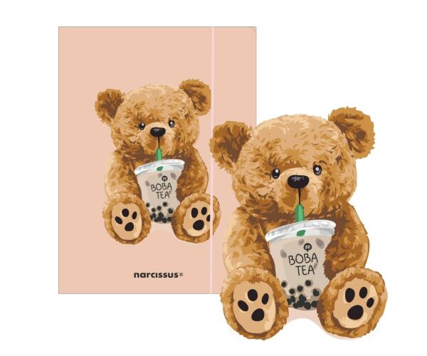 Desky s gumou A4 Teddies a Medvídek s boba tea
