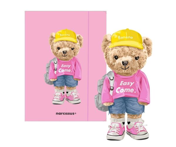 Desky s gumou A4 Teddies a Medvídek v kšiltovce
