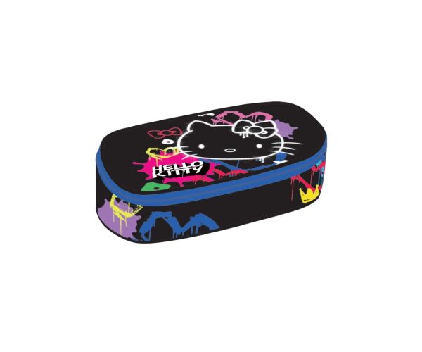 Pouzdro CAMPUS Hello Kitty Neon Black