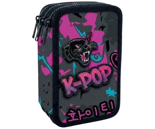 Penál 3 zipy Jumper K-POP Dark - vybavený