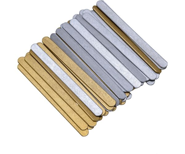 Dřívka zlaté a stříbrné 11,5 cm 50 ks