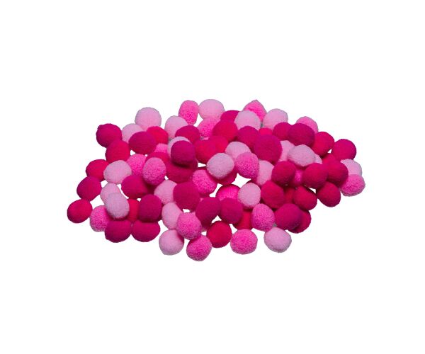 Bambule 10 mm růžový mix100 ks