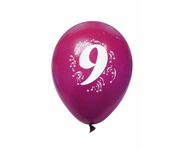 Balónky nafukovací - s číslem 9
