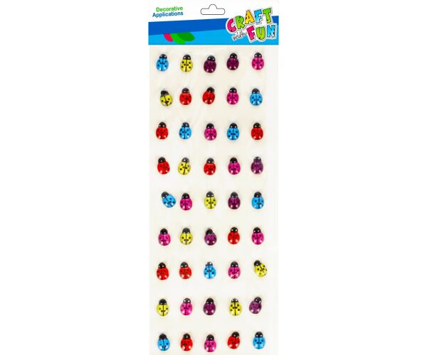 Kamínky samolepící - Berušky 50 ks