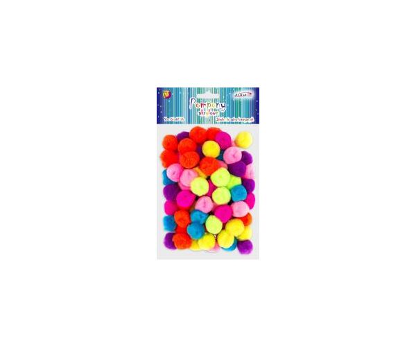 Bambule akrylové 2,5 cm 80 ks