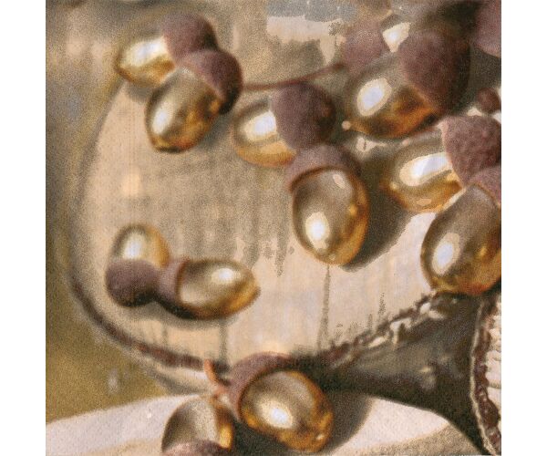 Ubrousky Paper Design L (20ks) Golden acorns