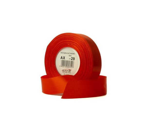 Atlasová stuha 25 mm tmavě oranžová - 29