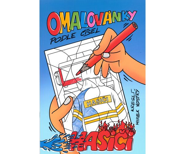 Omalovánky podle čísel A4 - Hasiči