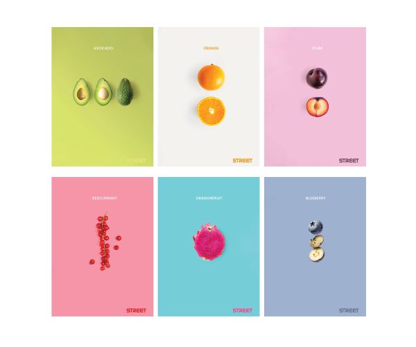 Sešit A5 54 listů Fresh Fruit čtverečkovaný