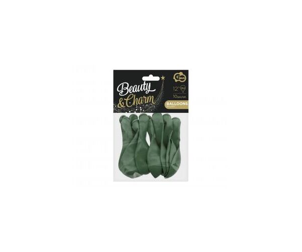 Balónky BEUTY&CHARM 10 ks lahvově zelené