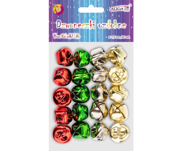 Rolničky MIX barev 1,5 cm 30 ks