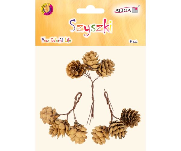 Šišky k dekoraci 9 ks