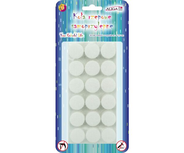 Suché zipy kolečka 2,5 cm samolepící 36 ks