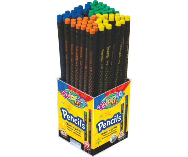 Colorino tužka s gumou hvězdičky /72/