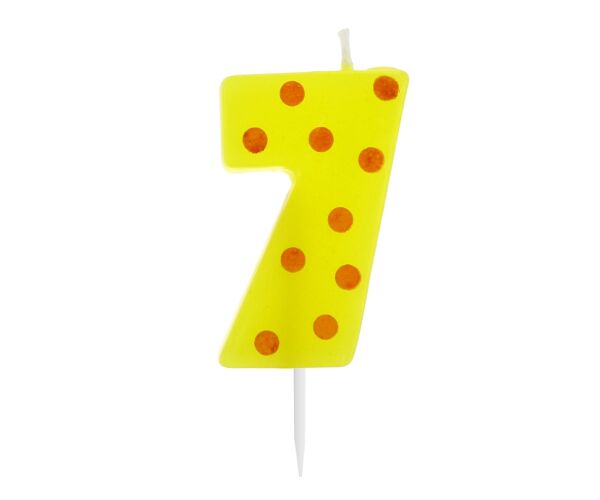 Dortová svíčka č. 7 puntík
