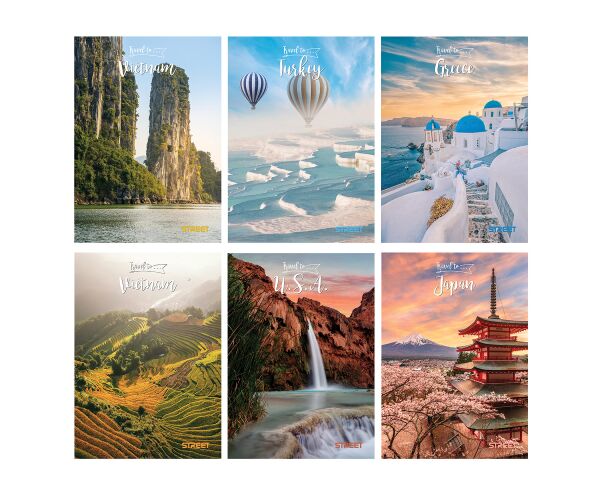 Sešit A5 56 listů Travel To linkovaný