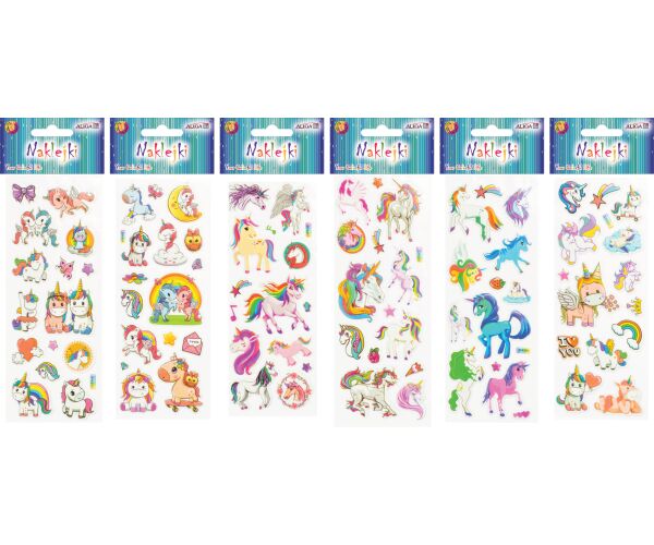 Samolepky 3D - jednorožci