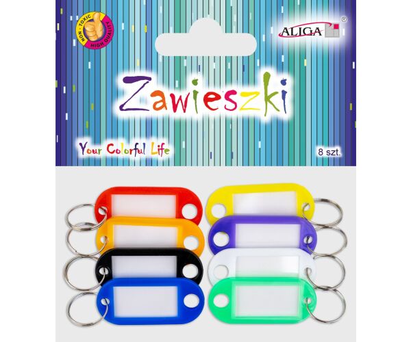 Přívěšky s cedulkou na klíče 8 ks