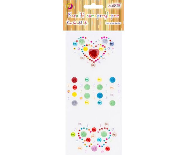 Kamínky samolepící barevné na blistru