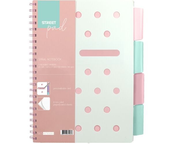 Spirálový blok A5 Street Pad Pink
