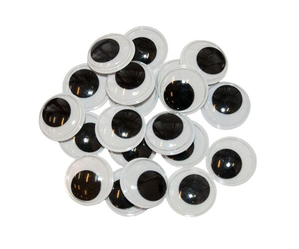 Samolepící oči 18 mm 30 ks