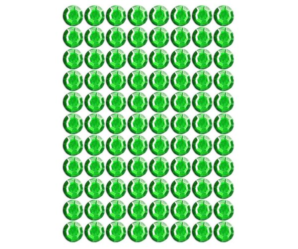 Samolepící kamínky - zelené 240 ks