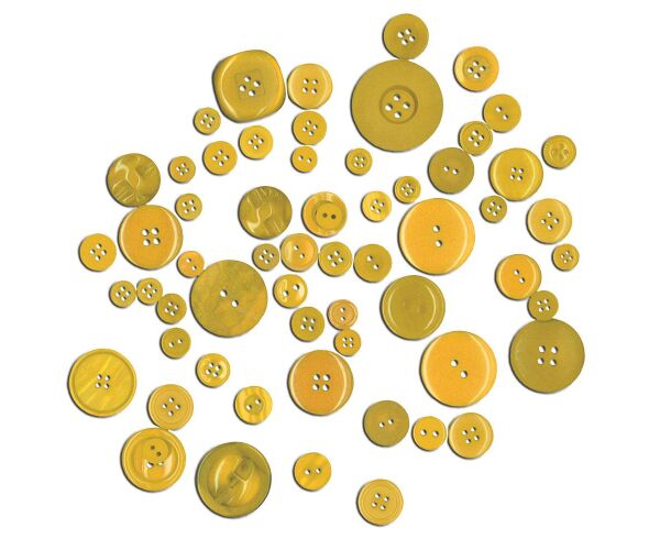 Dekorační knoflíky - žluté
