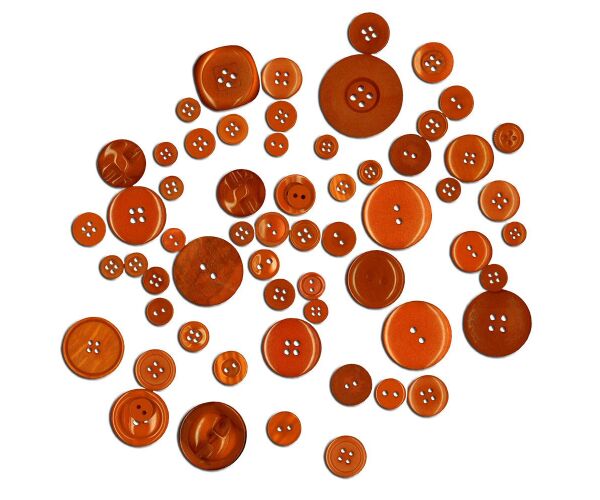 Dekorační knoflíky - oranžové