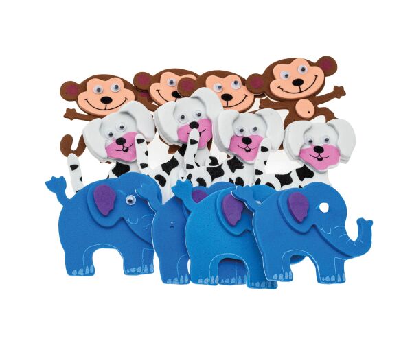 BREWIS samolepka PVC36 50ks Opičky, psi